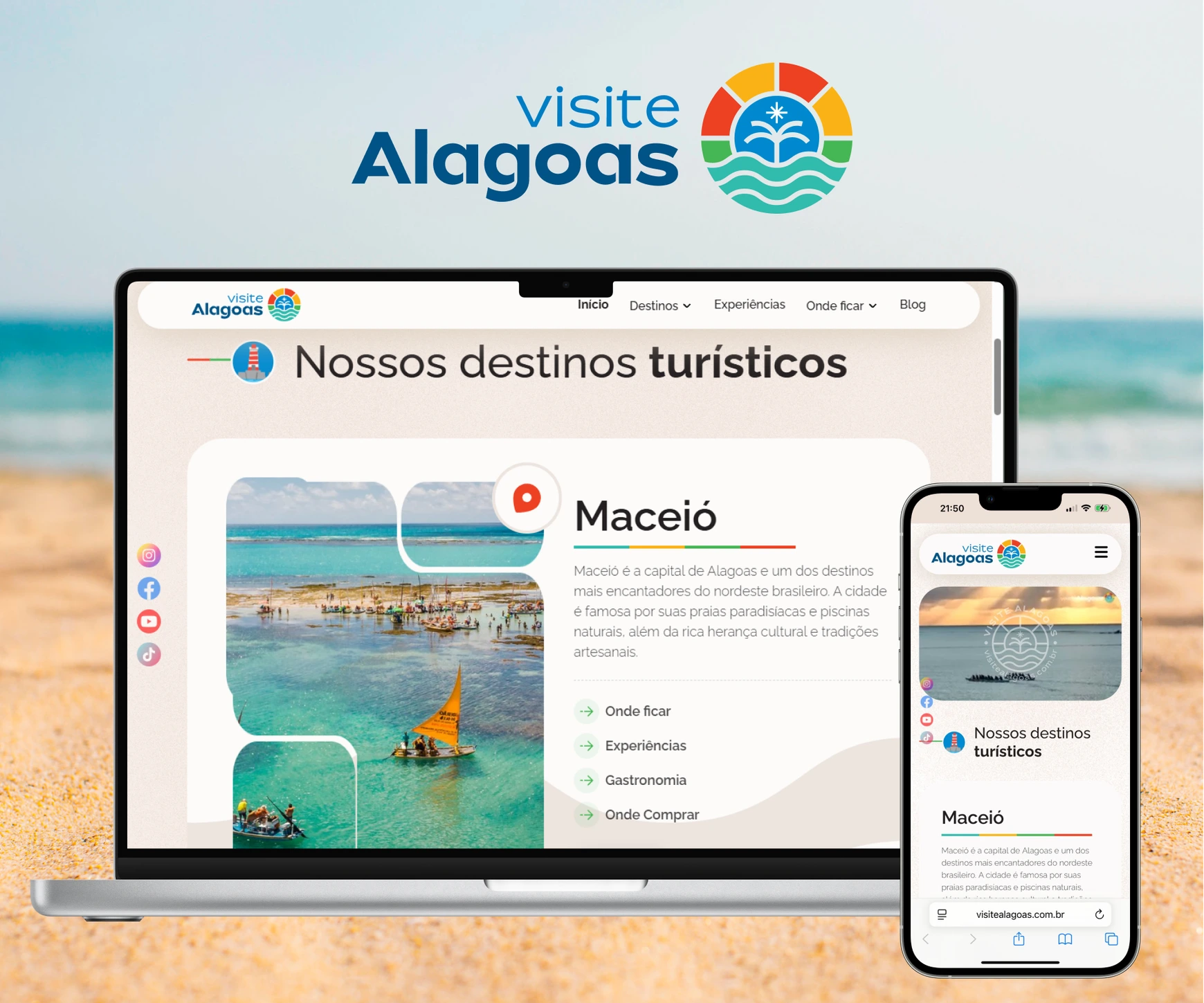 Website Visite Alagoas desenvolvido pela 2i9